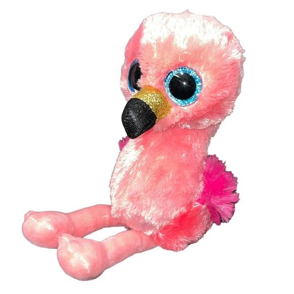 Ty Beanie Boos Plush Flamingo Gilda Bird Stuffed Animal Nursery Shower Decor 10" - Picture 3 of 11